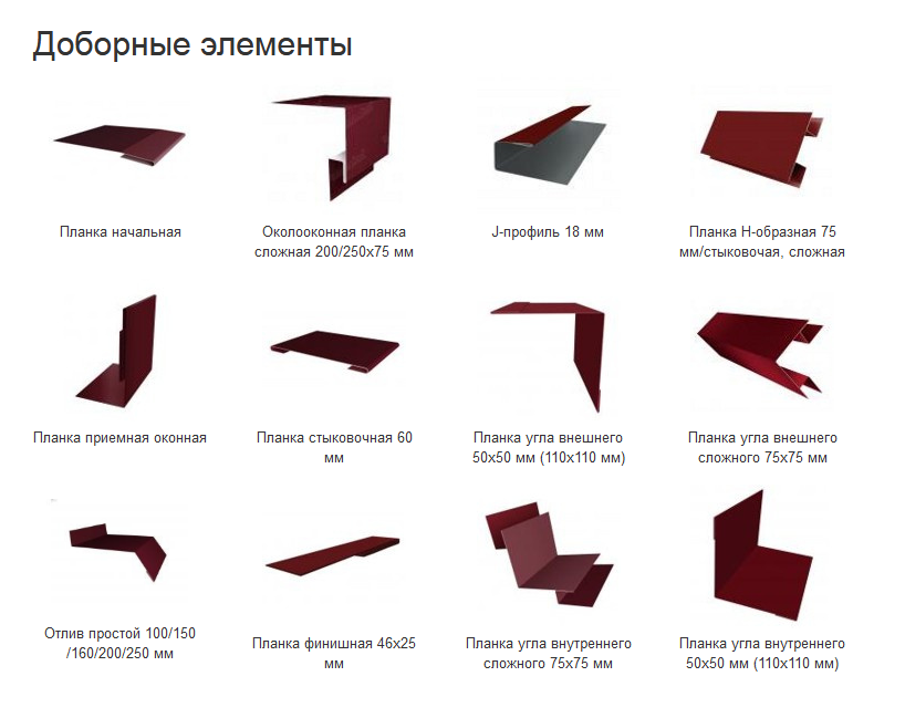 Доборные элементы Доборные элементы